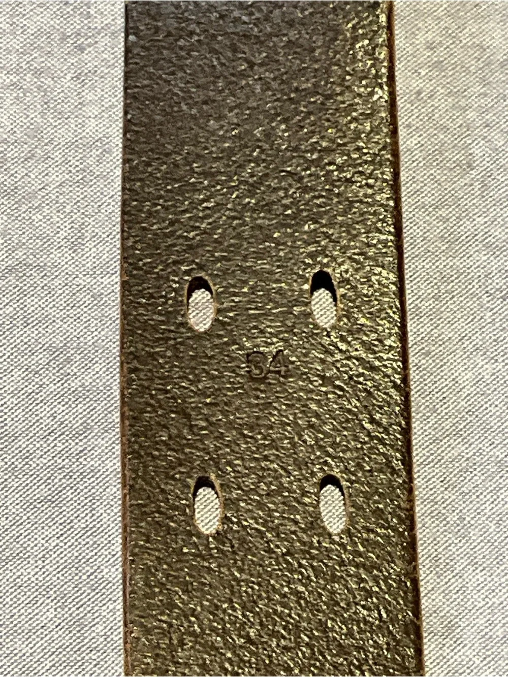 J Crew Men’s Brown Leather Belt with Brass Buckle